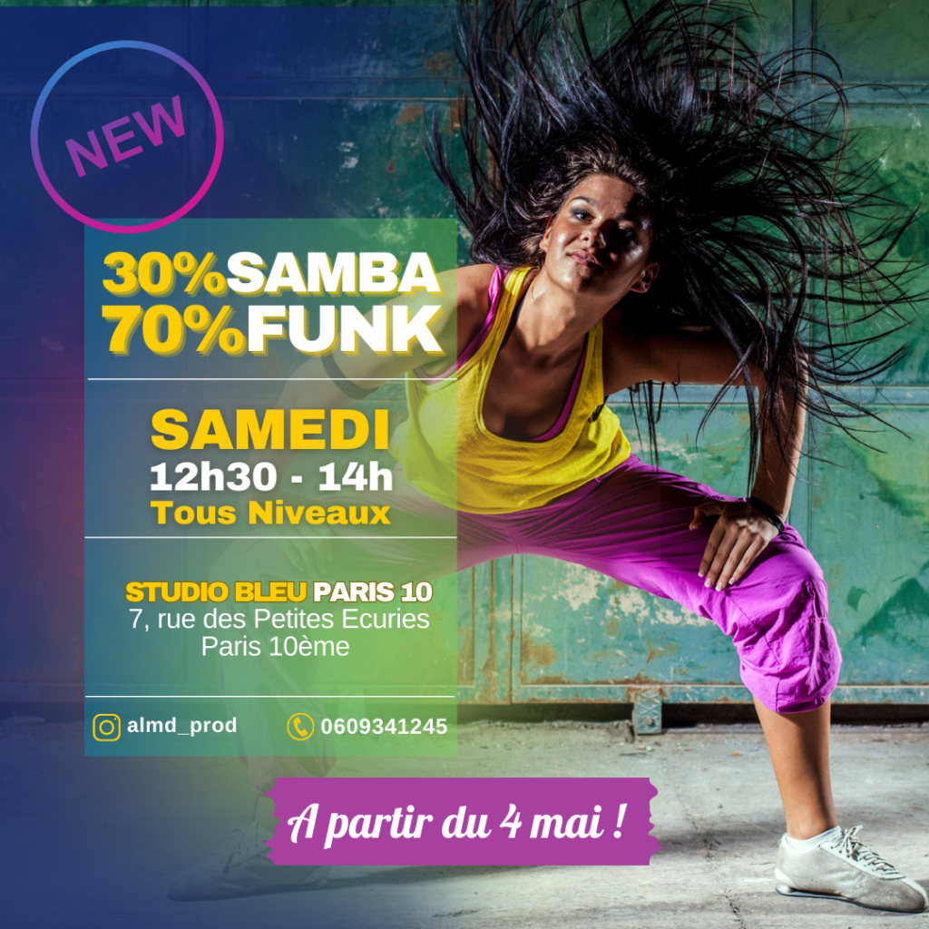 Cours salsa et Funk carioca à Paris tous les samedis 